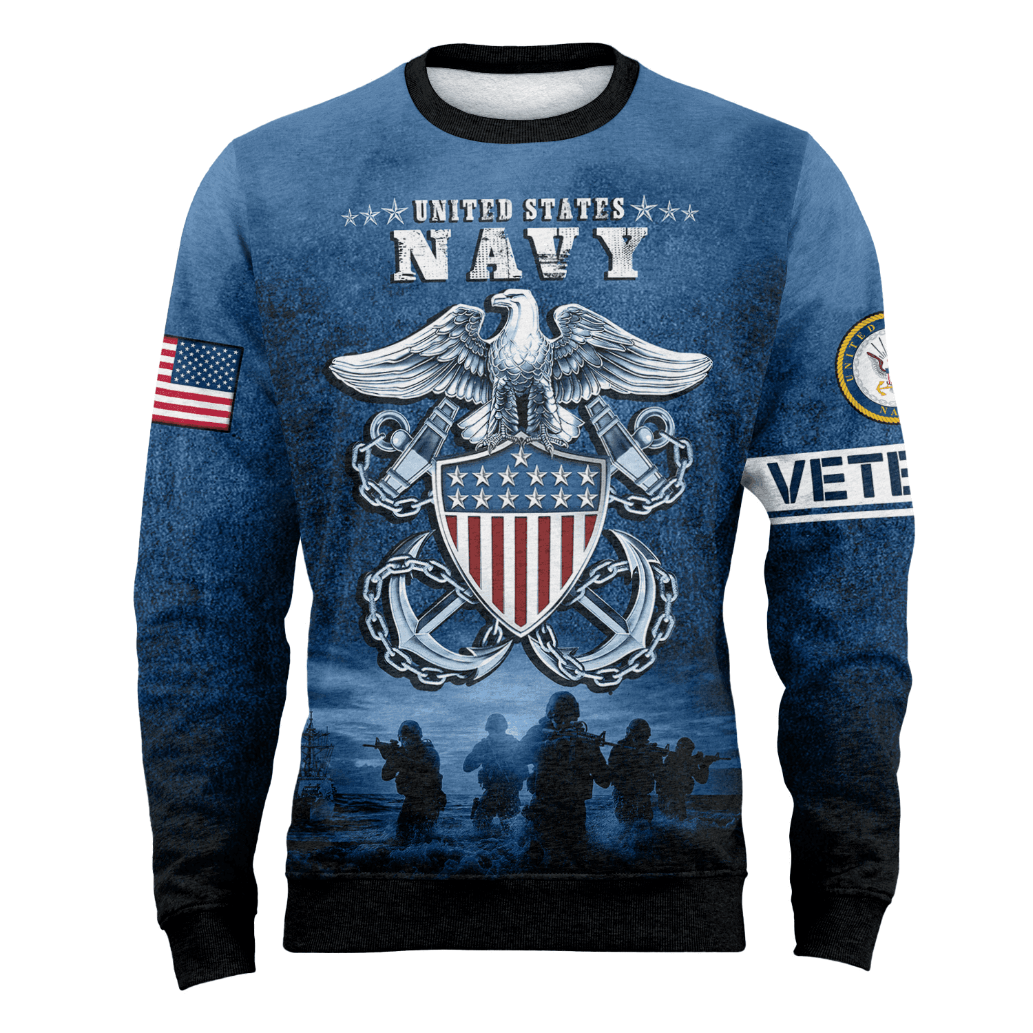 US NAVY 250th Years Of Service Fleece Sweatshirt