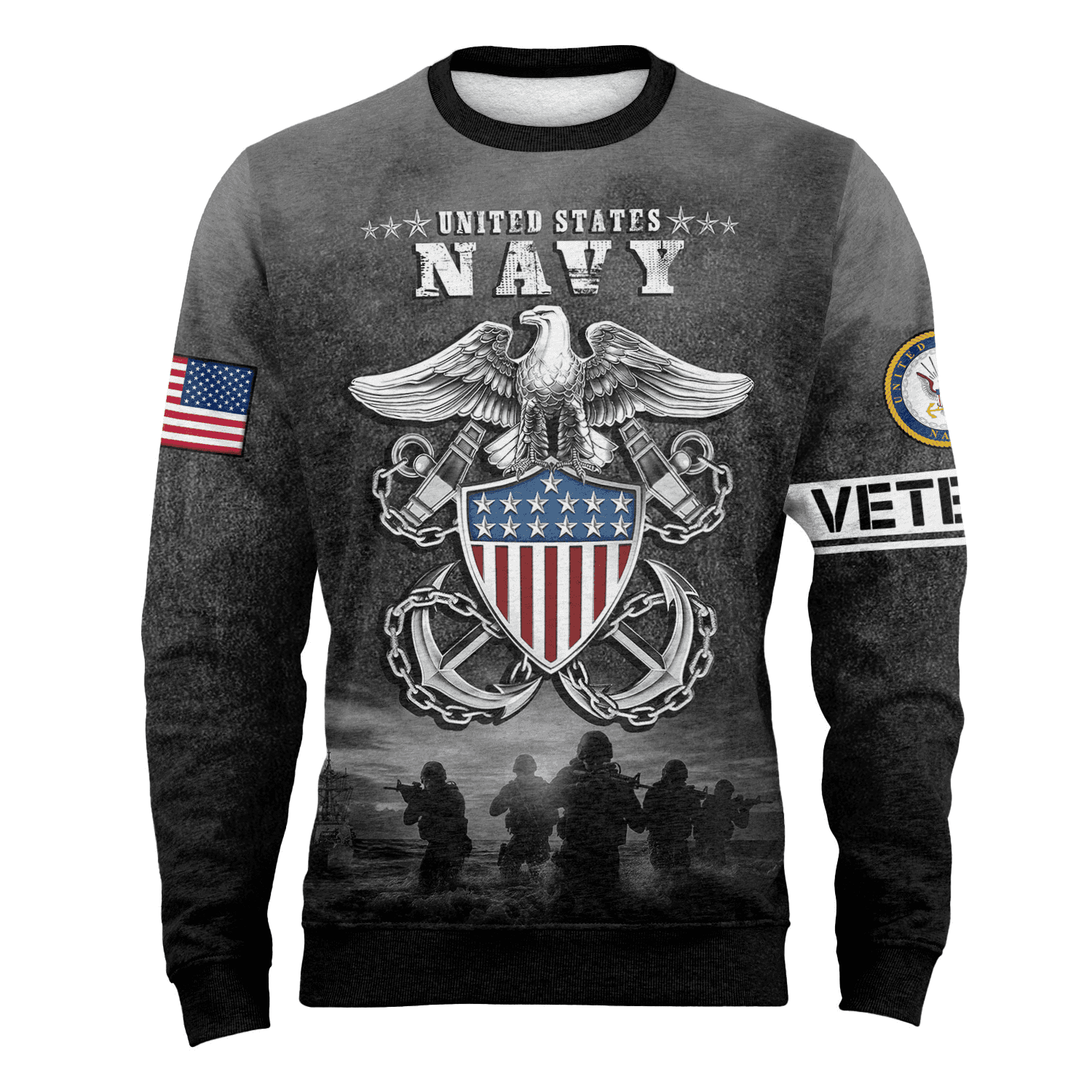 US NAVY 250th Years Of Service Fleece Sweatshirt