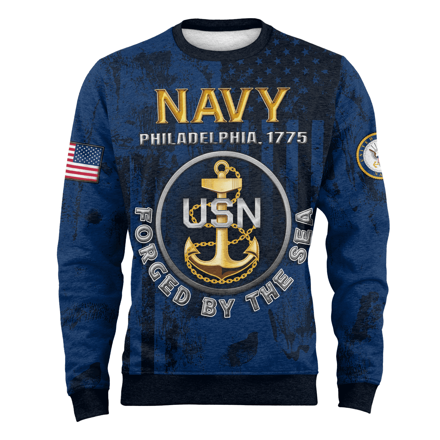 US NAVY 250th Years Of Service Fleece Sweatshirt