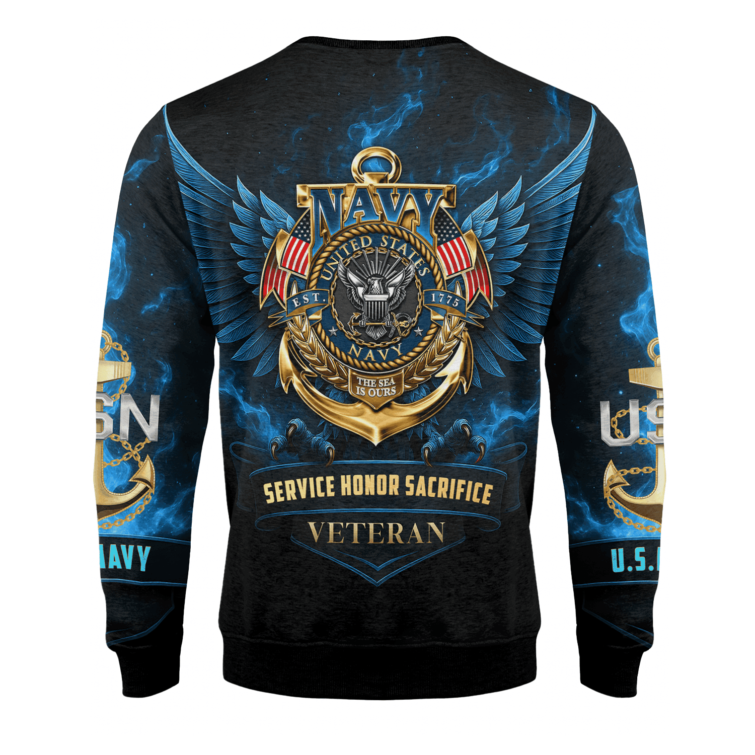 US NAVY 250th Years Of Service Fleece Sweatshirt