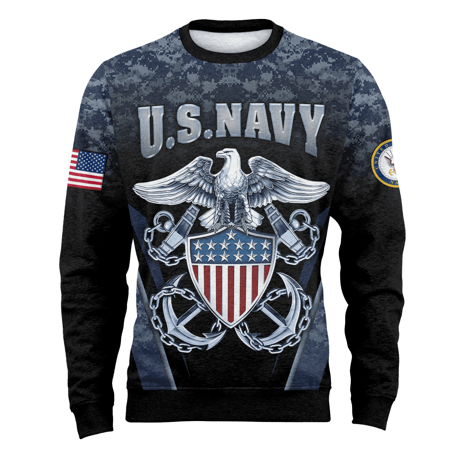 US NAVY 250th Years Of Service Fleece Sweatshirt