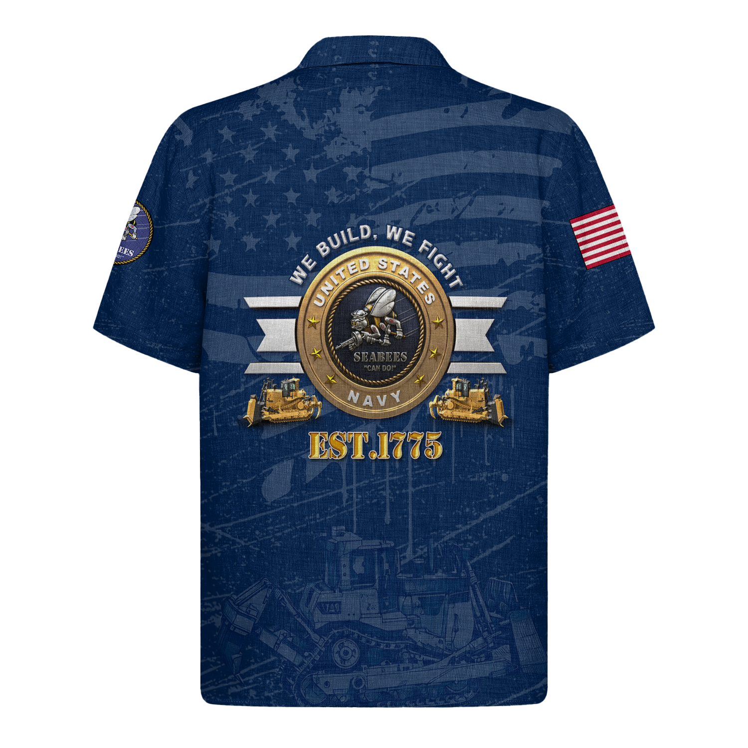 US Navy Seabees 250th Years Of Service Hawaiian Shirt