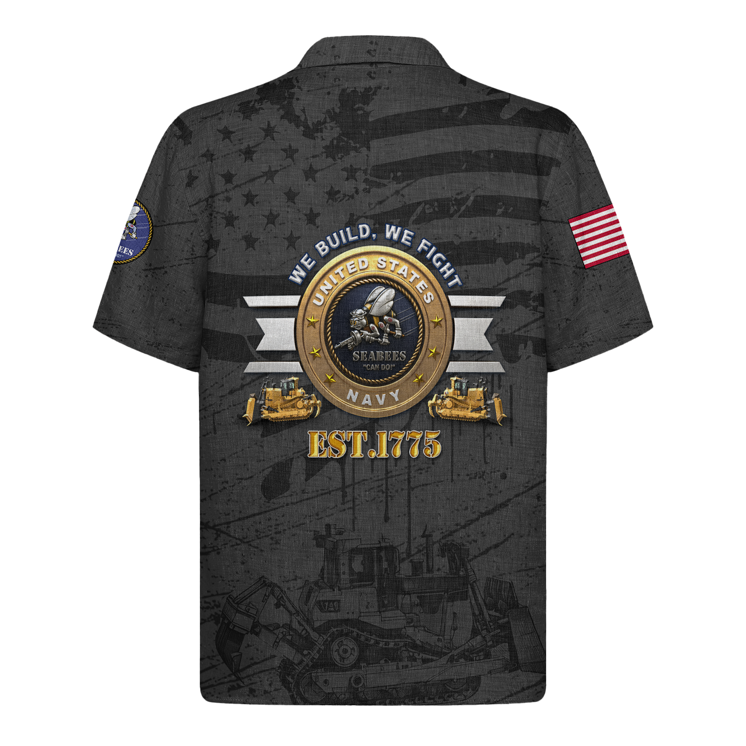 US Navy Seabees 250th Years Of Service Hawaiian Shirt