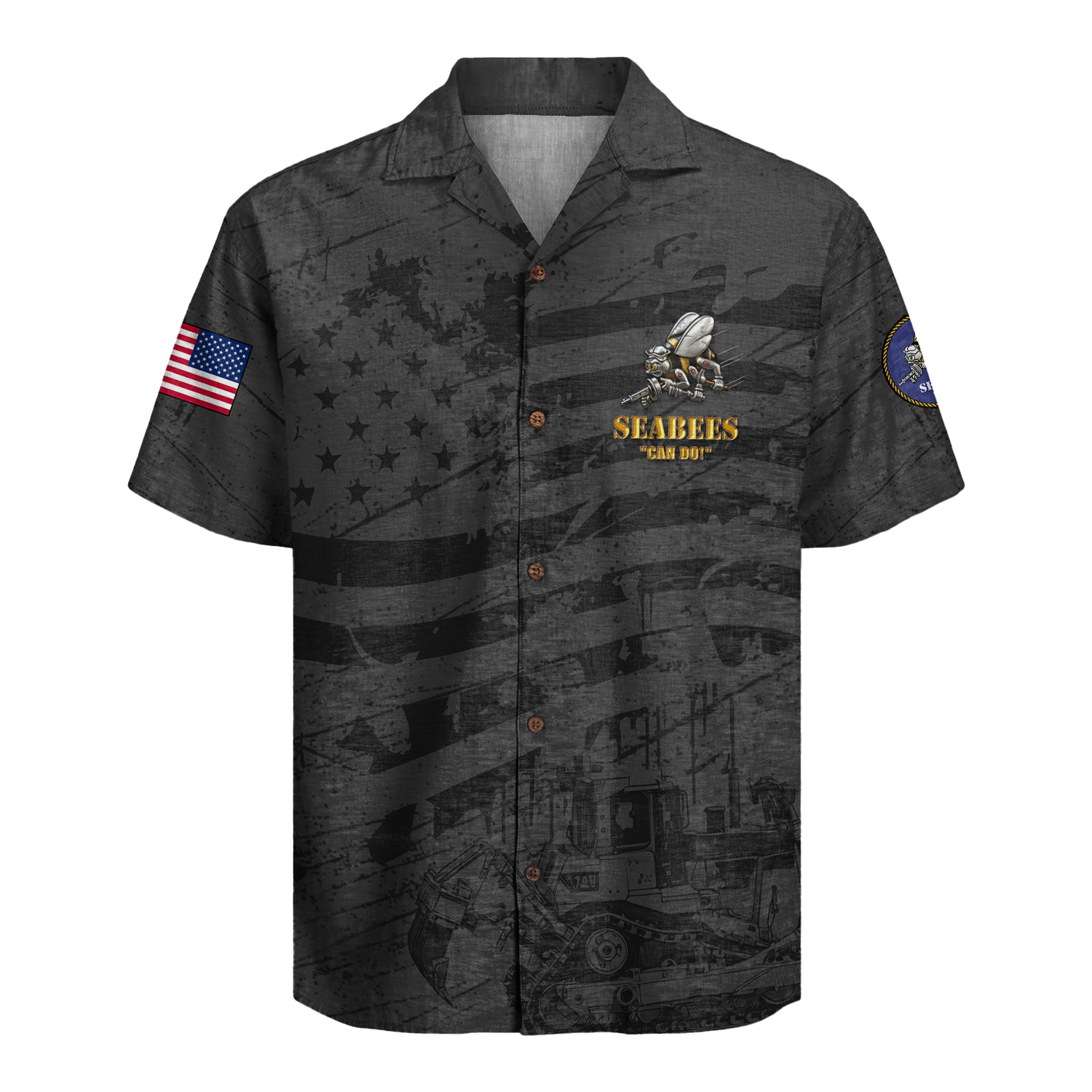 US Navy Seabees 250th Years Of Service Hawaiian Shirt