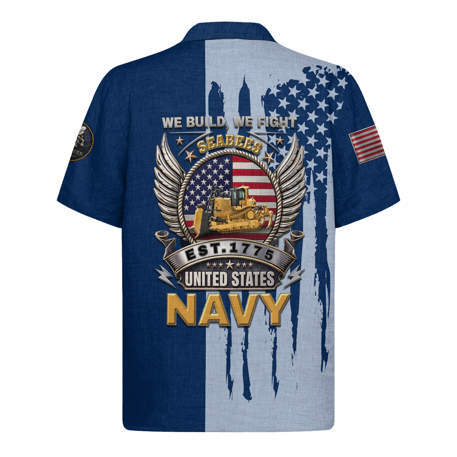 US Navy Seabees 250th Years Of Service Hawaiian Shirt