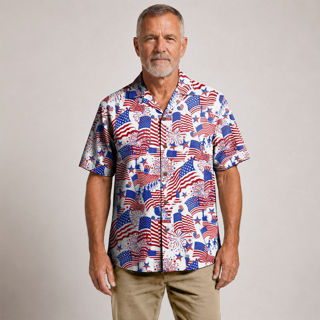 Happy USA Hawaiian Shirt