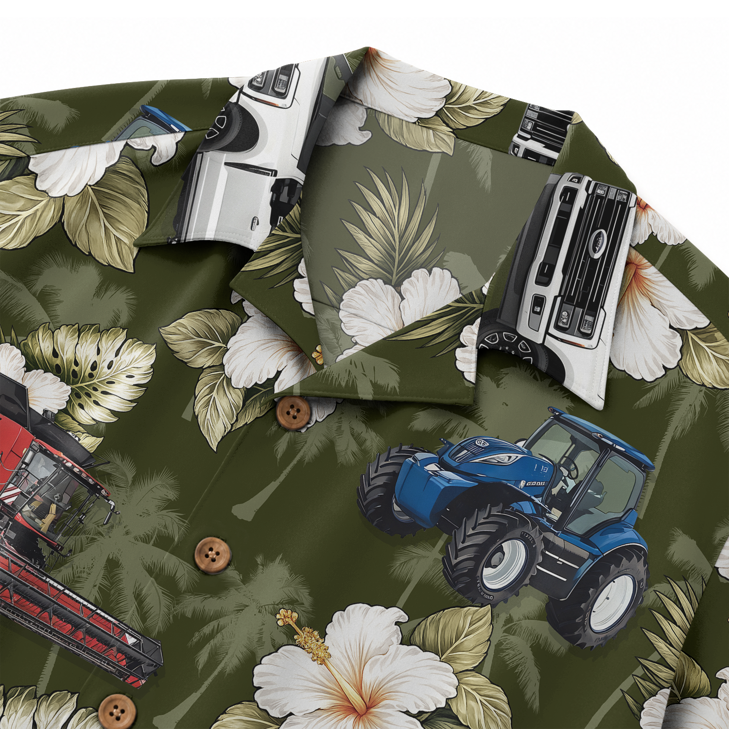 Farmer Summer Shirt for Men - Country Farm Hawaiian Button-Up