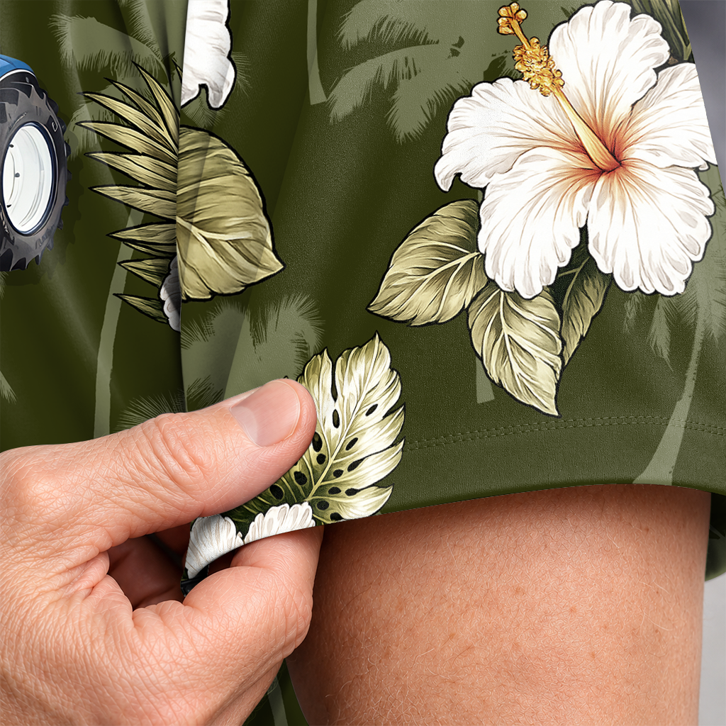 Farmer Summer Shirt for Men - Country Farm Hawaiian Button-Up