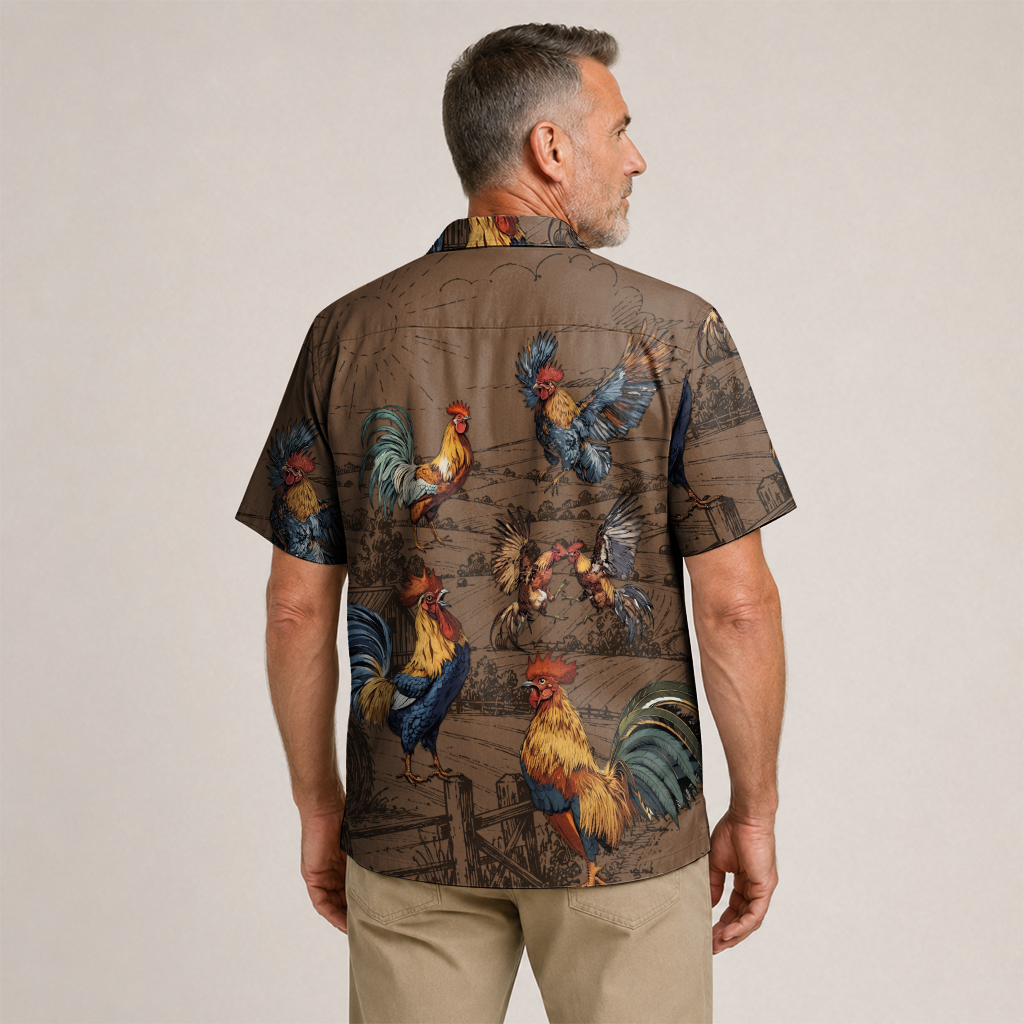 Agriculture Hawaiian Shirt for Men - Farm Life Print