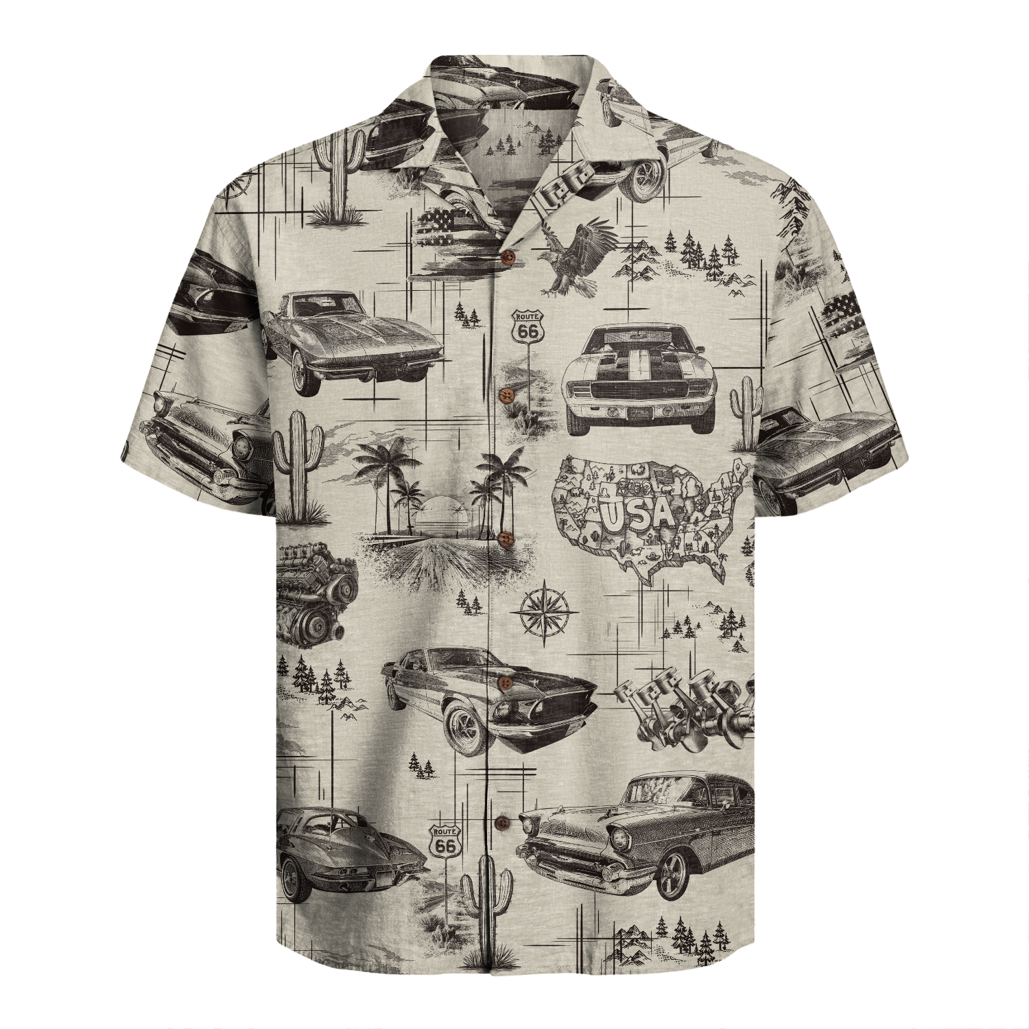 Classic Car Hawaiian Shirt