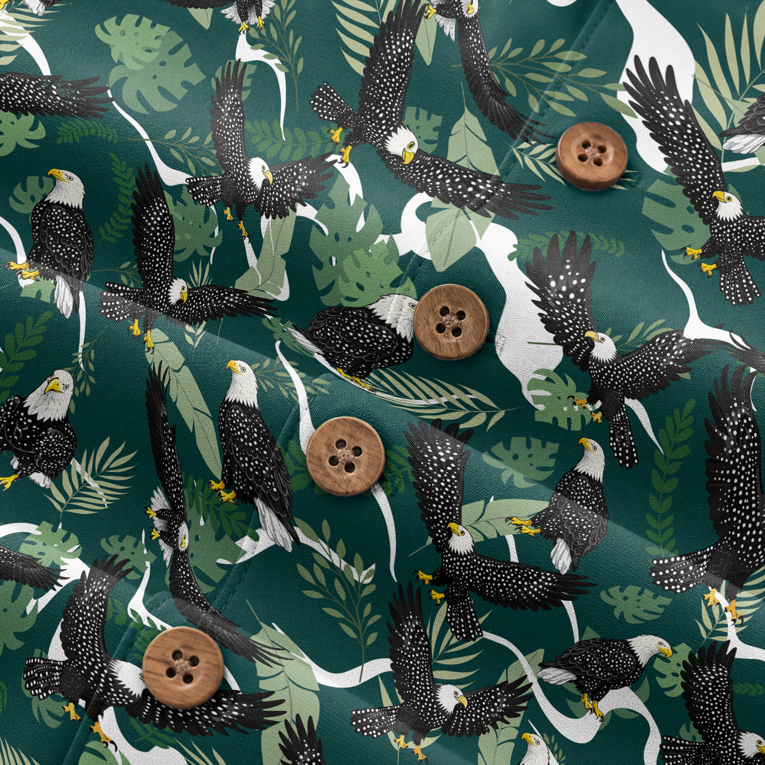 Bird Watching Summer Shirt for Men - Hawaiian Bird Button-Up