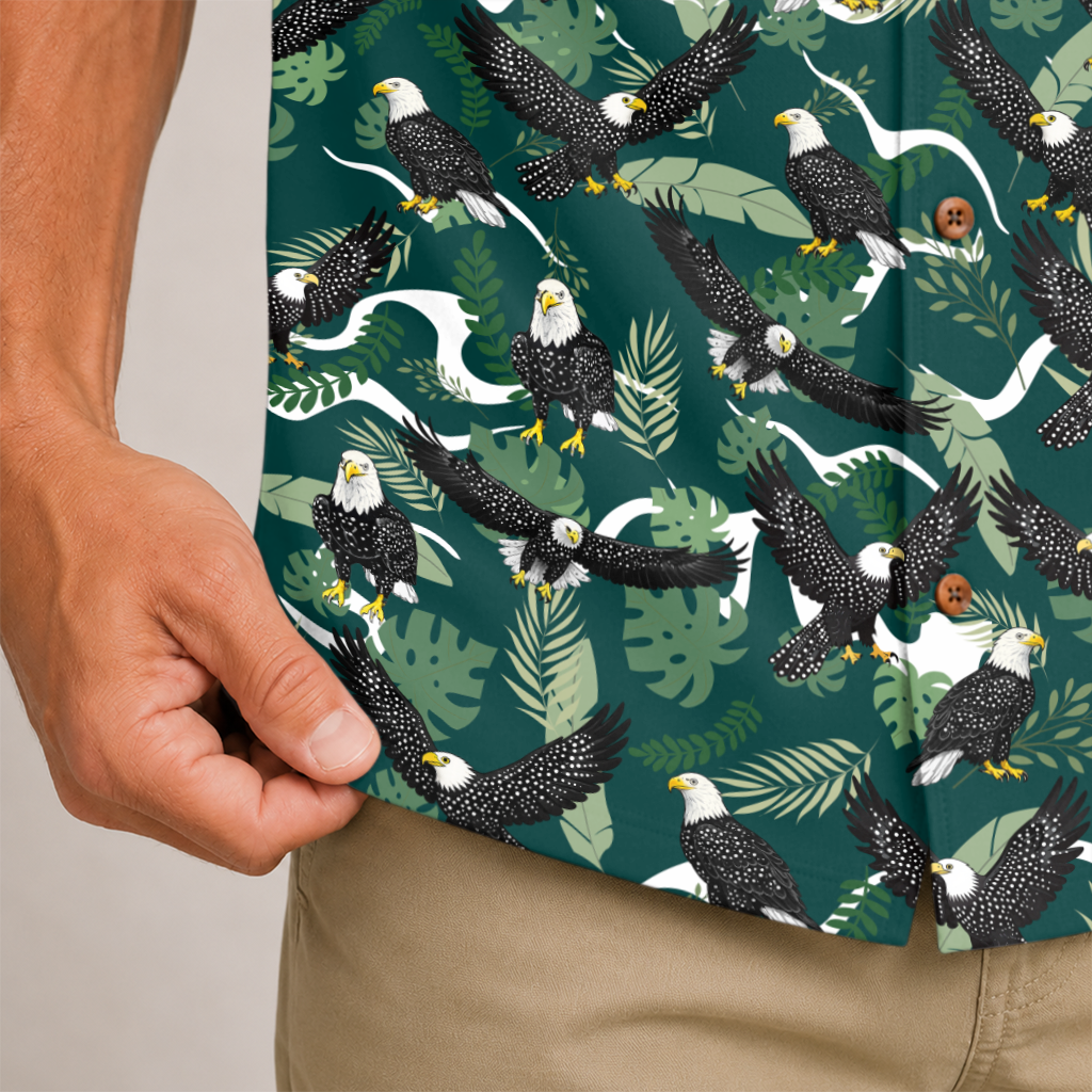 Bird Watching Summer Shirt for Men - Hawaiian Bird Button-Up
