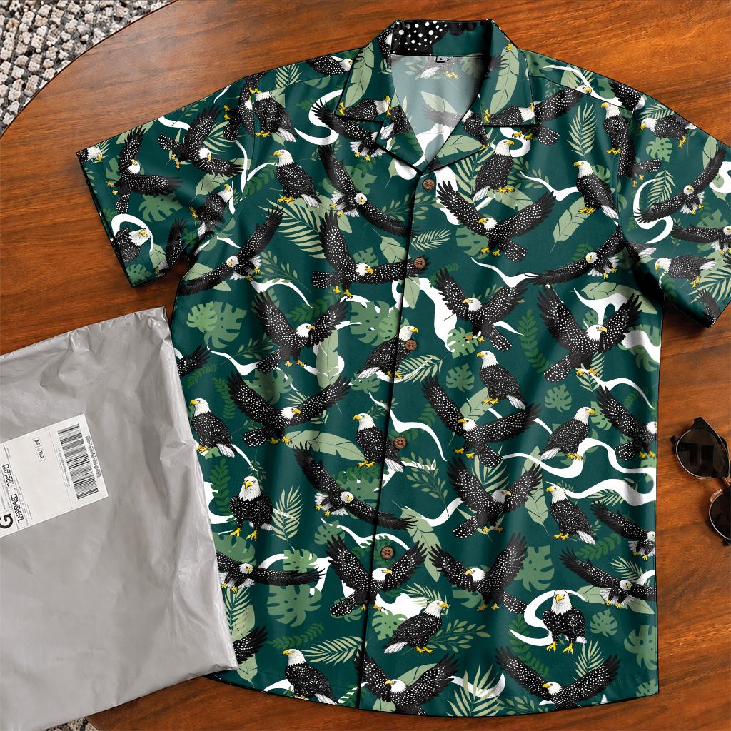Bird Watching Summer Shirt for Men - Hawaiian Bird Button-Up