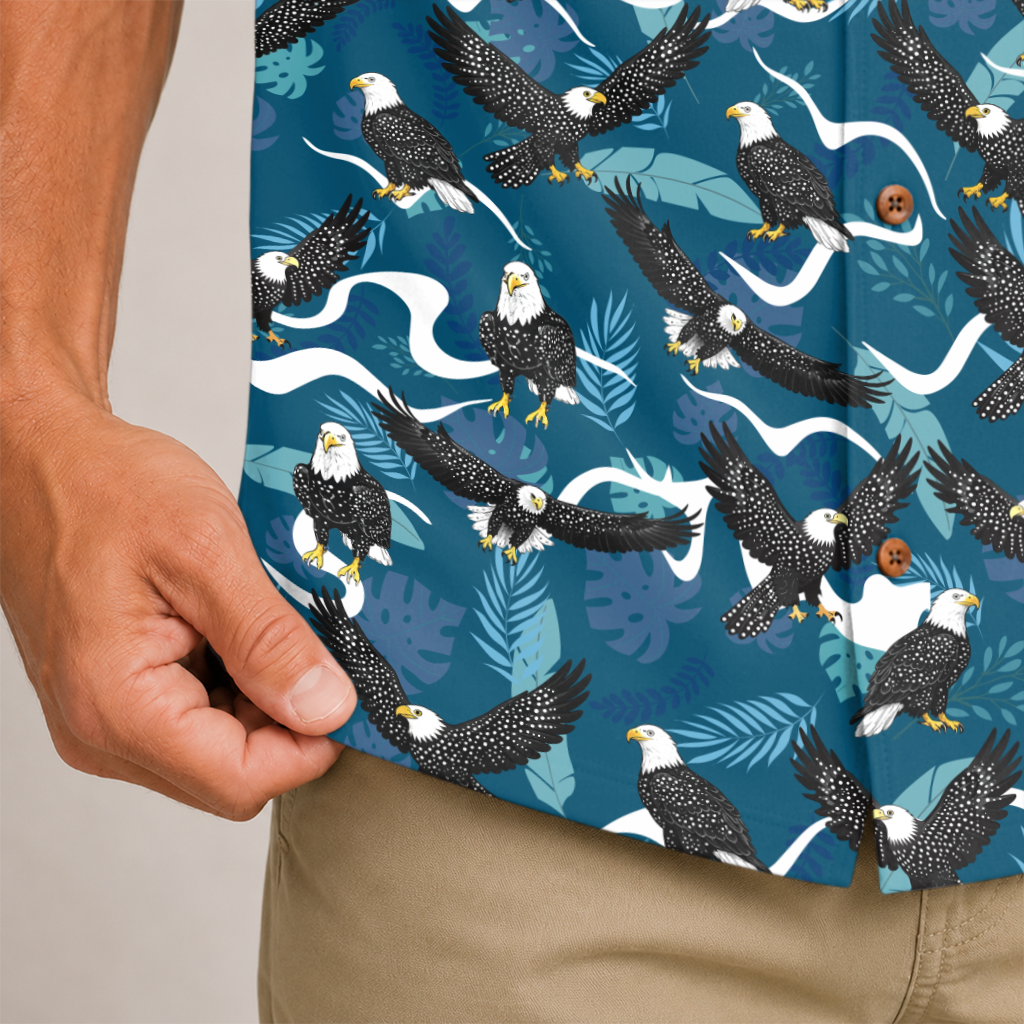 Bird Watching Summer Shirt for Men - Hawaiian Bird Button-Up