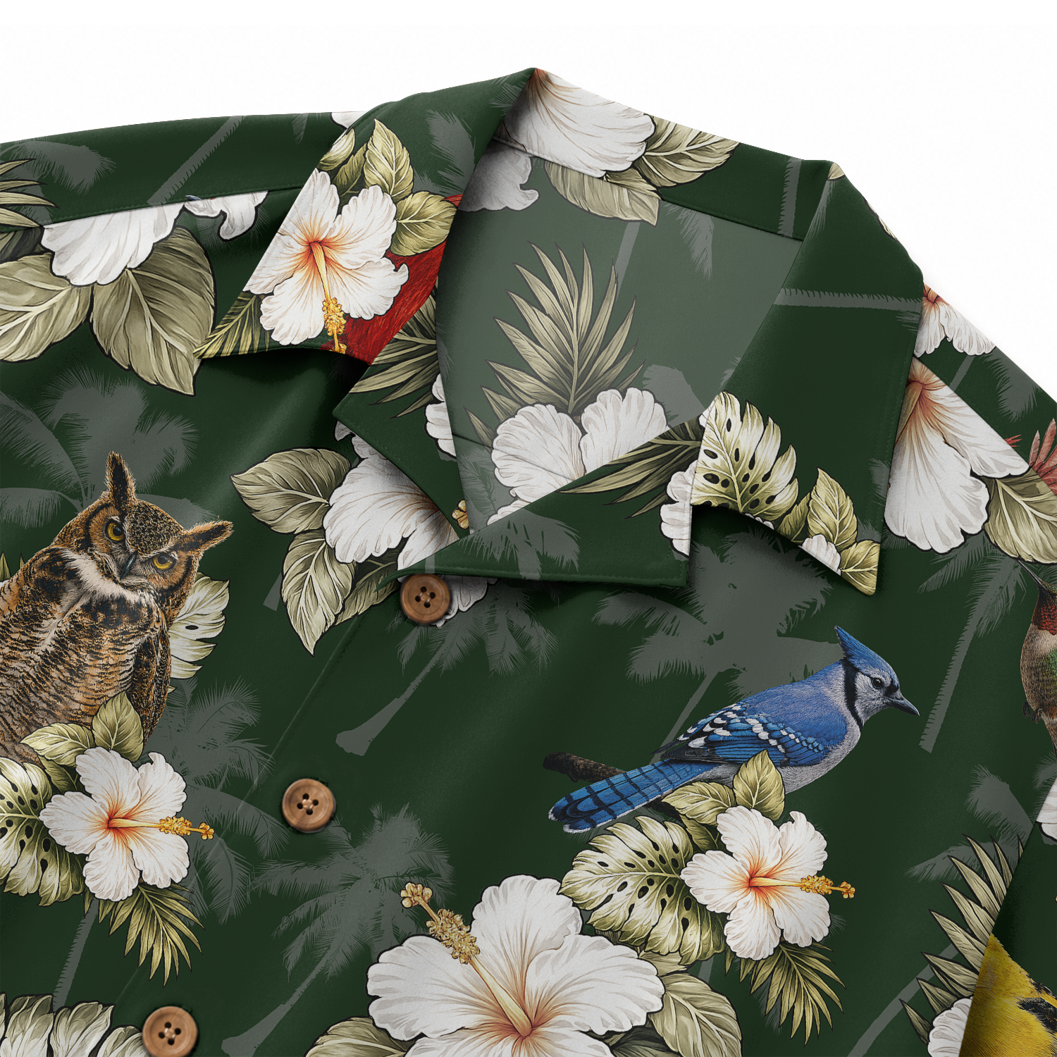Bird Watching Summer Shirt for Men - Hawaiian Bird Button-Up