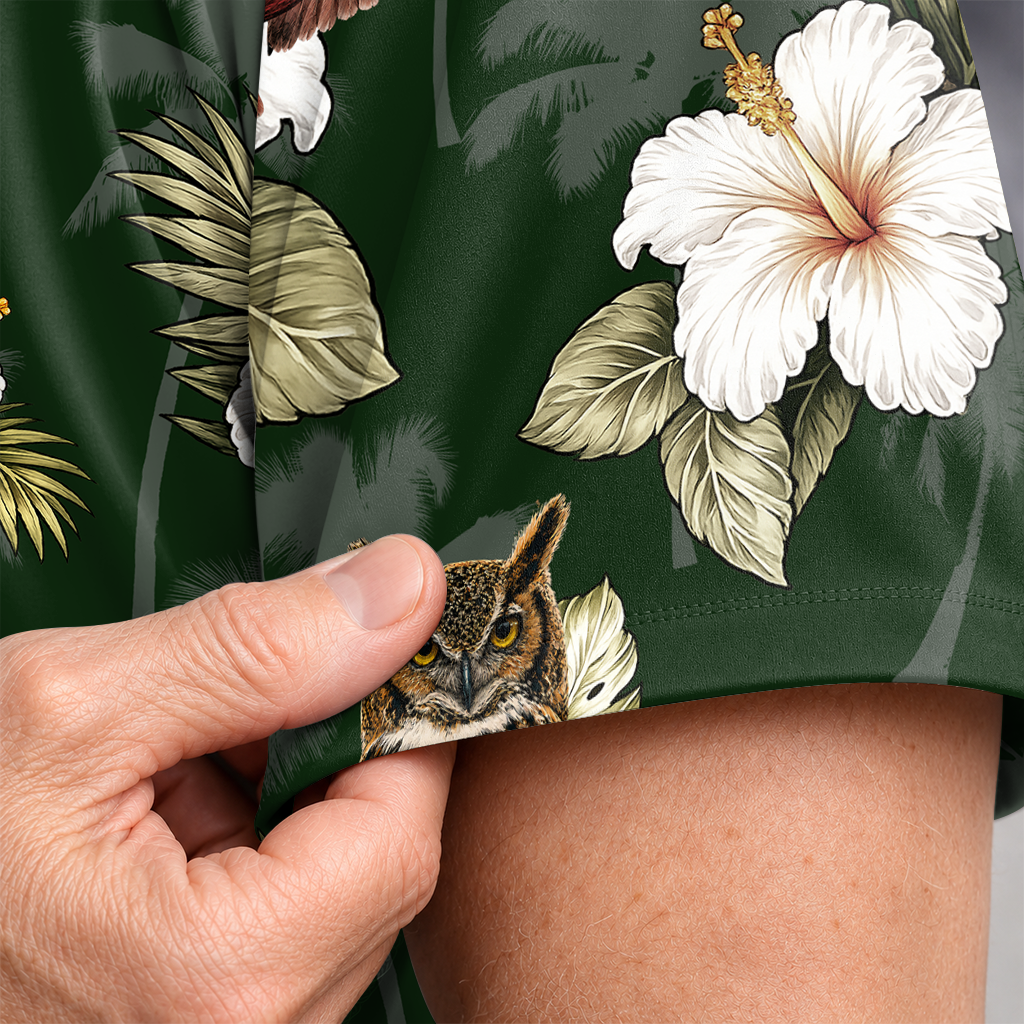 Bird Watching Summer Shirt for Men - Hawaiian Bird Button-Up