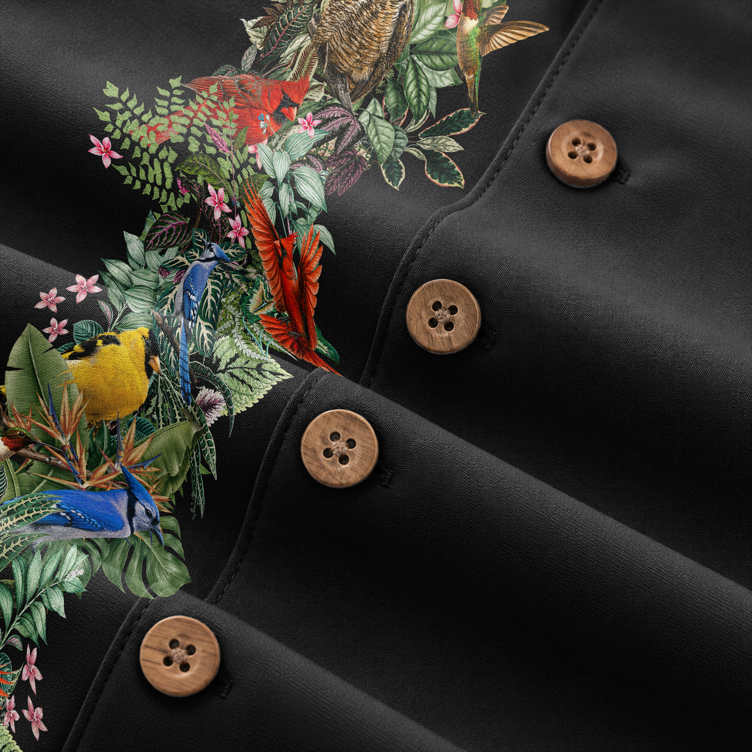 Bird Watching Summer Shirt for Men - Hawaiian Bird Button-Up