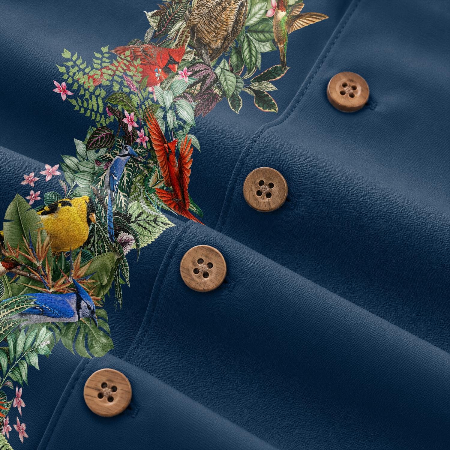 Bird Watching Summer Shirt for Men - Hawaiian Bird Button-Up