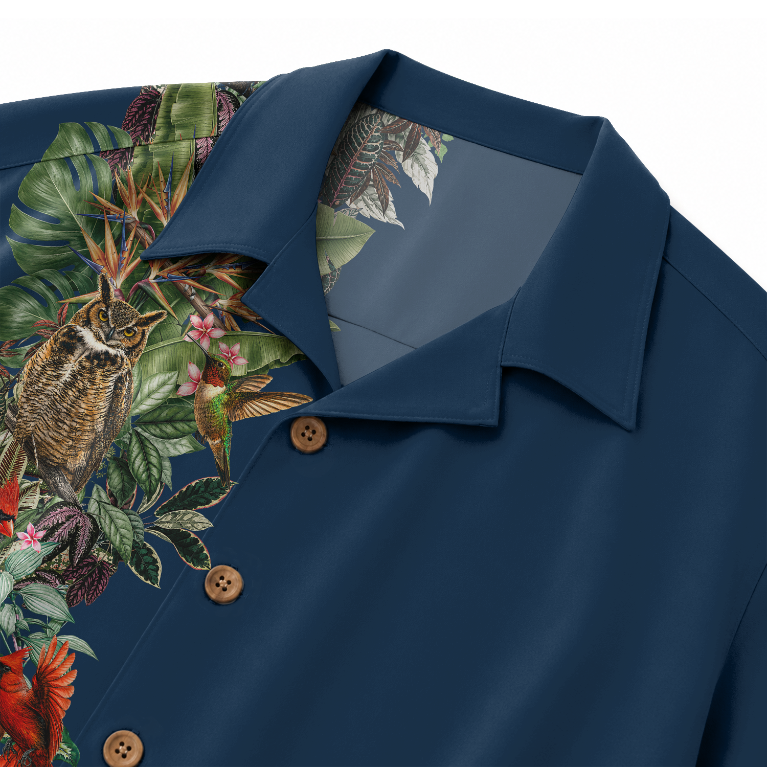 Bird Watching Summer Shirt for Men - Hawaiian Bird Button-Up