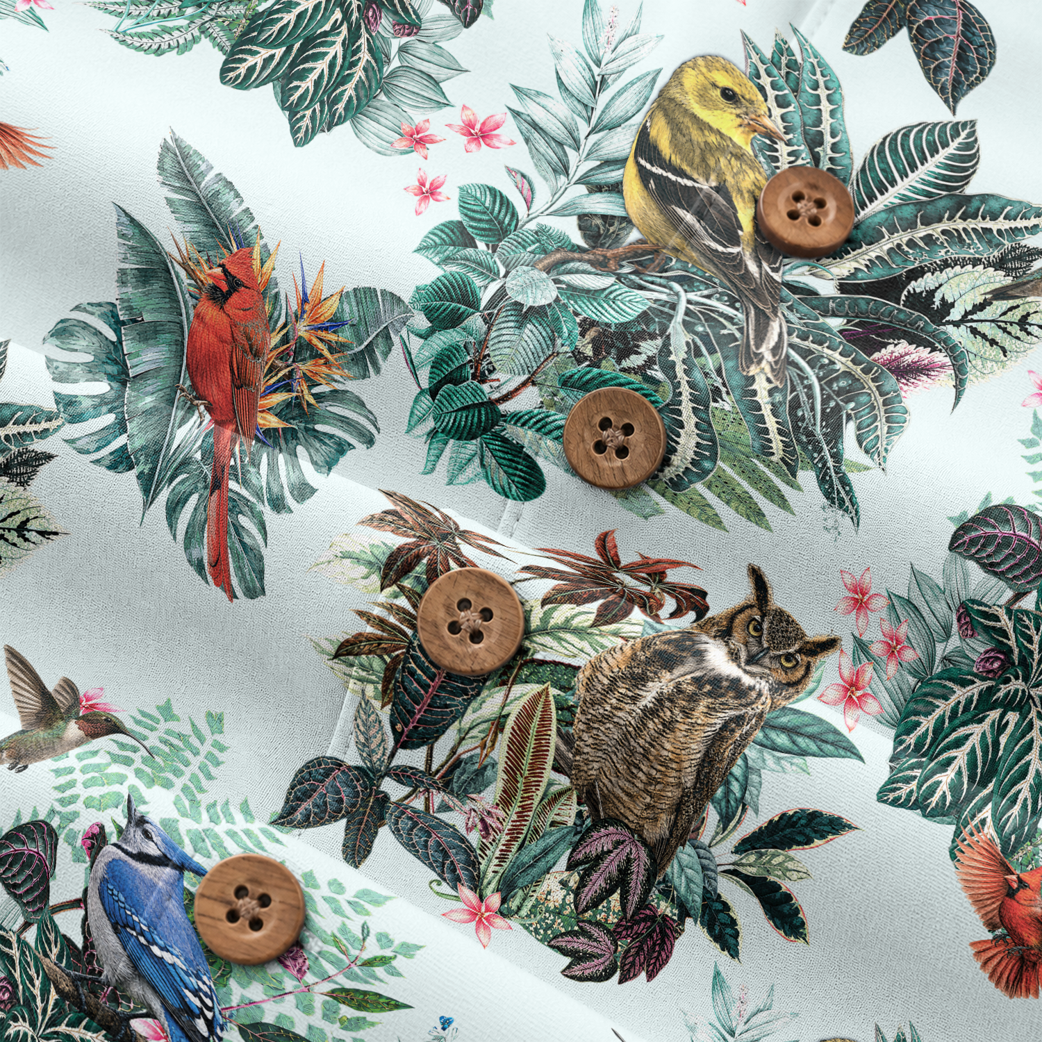 Birdwatcher Hawaiian Shirt for Men - All-Over Bird Print