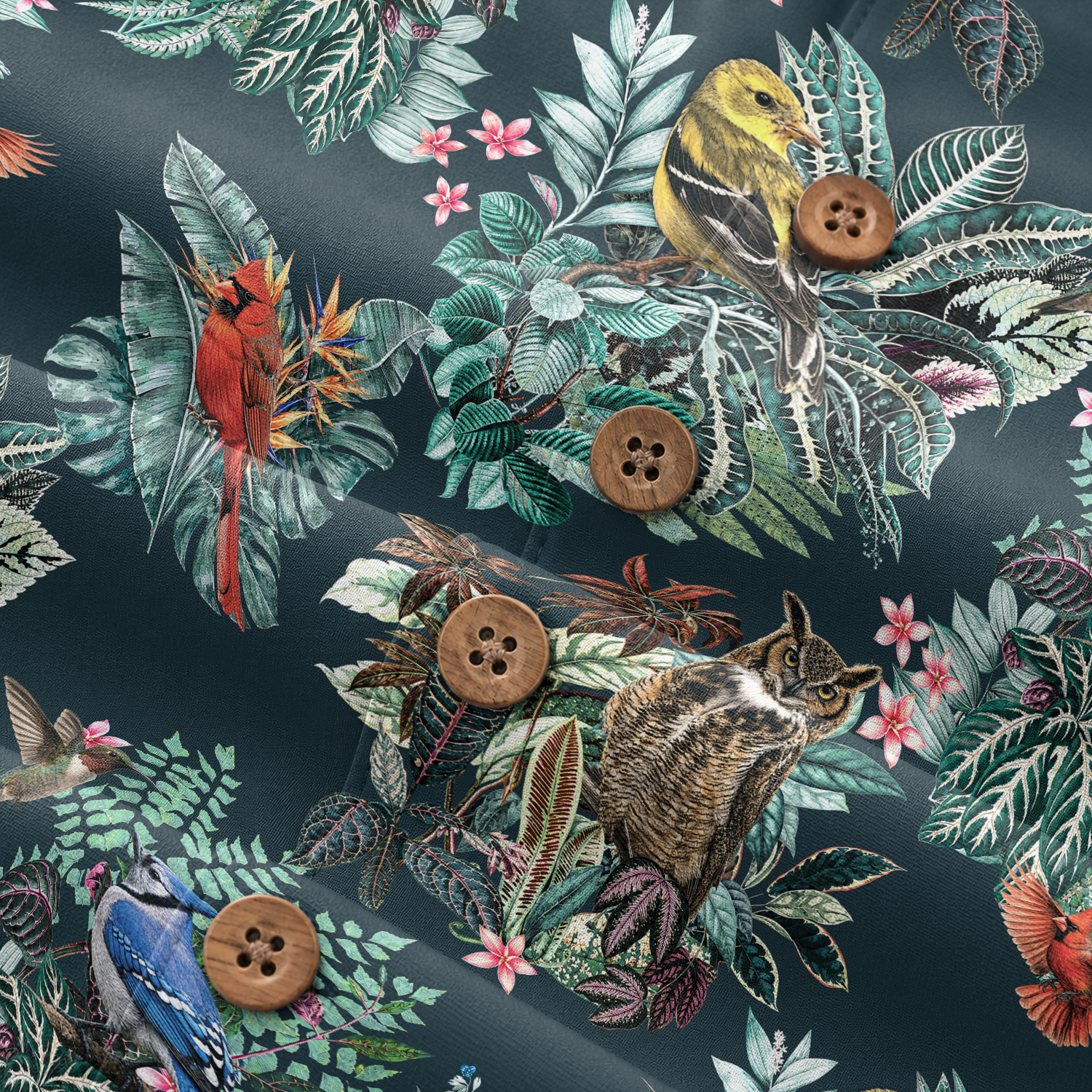 Birdwatcher Hawaiian Shirt for Men - All-Over Bird Print