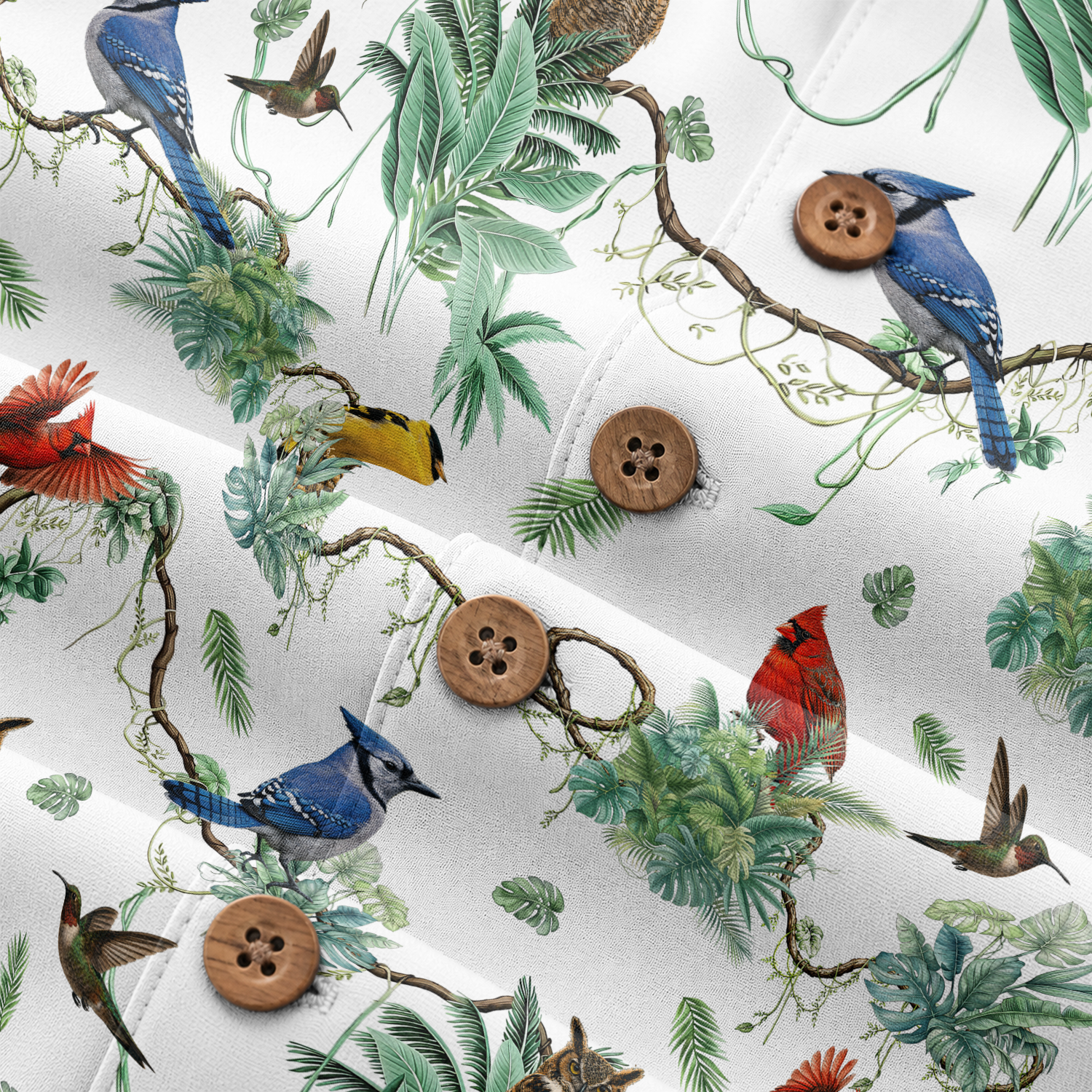 Birdwatcher Hawaiian Shirt for Men - All-Over Bird Print