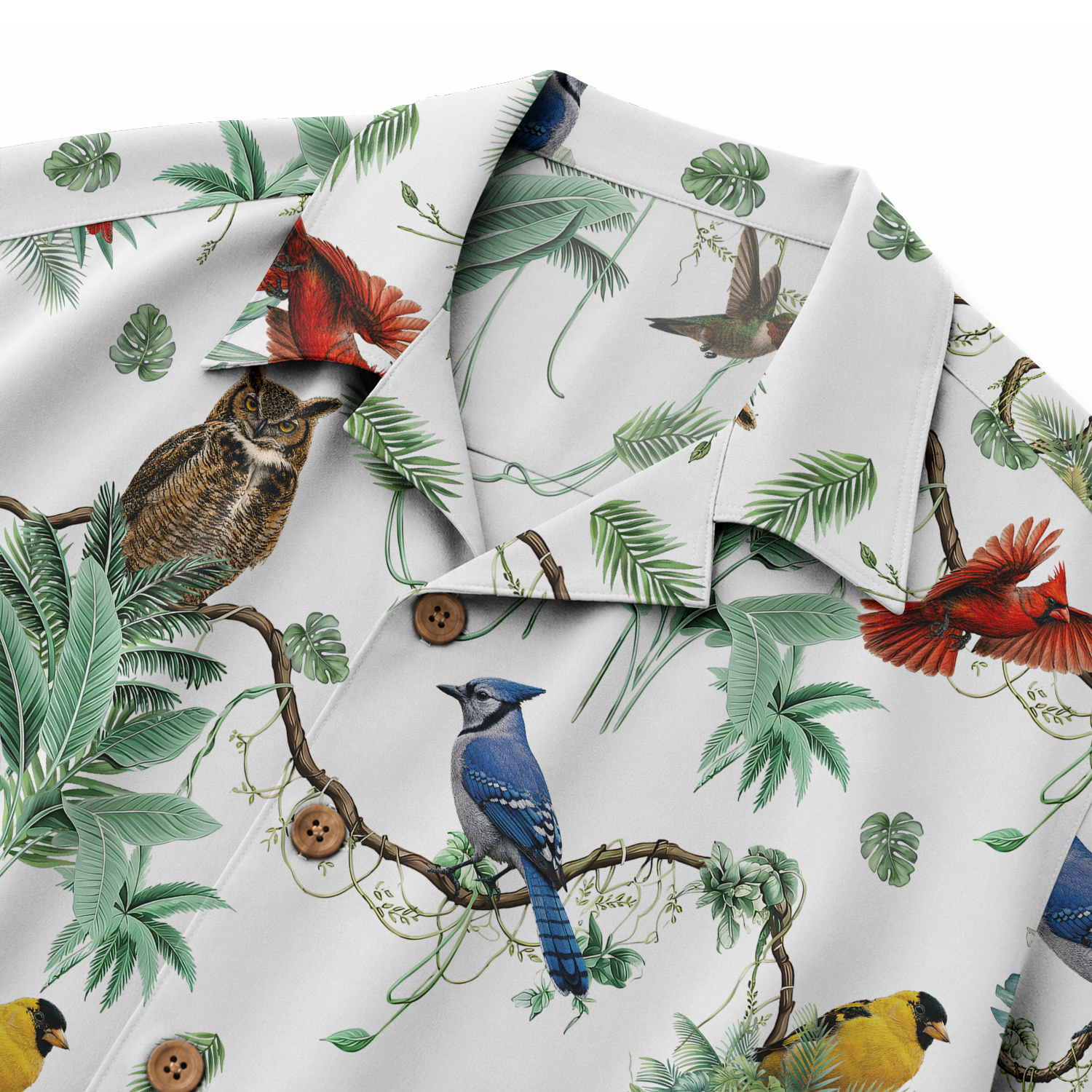 Birdwatcher Hawaiian Shirt for Men - All-Over Bird Print