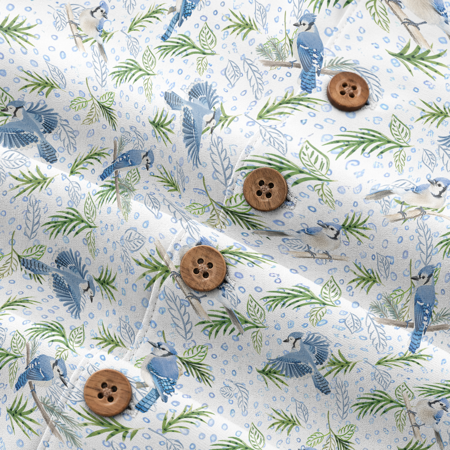 Bird Print Hawaiian Shirt for Men - Birdwatching Button-Up
