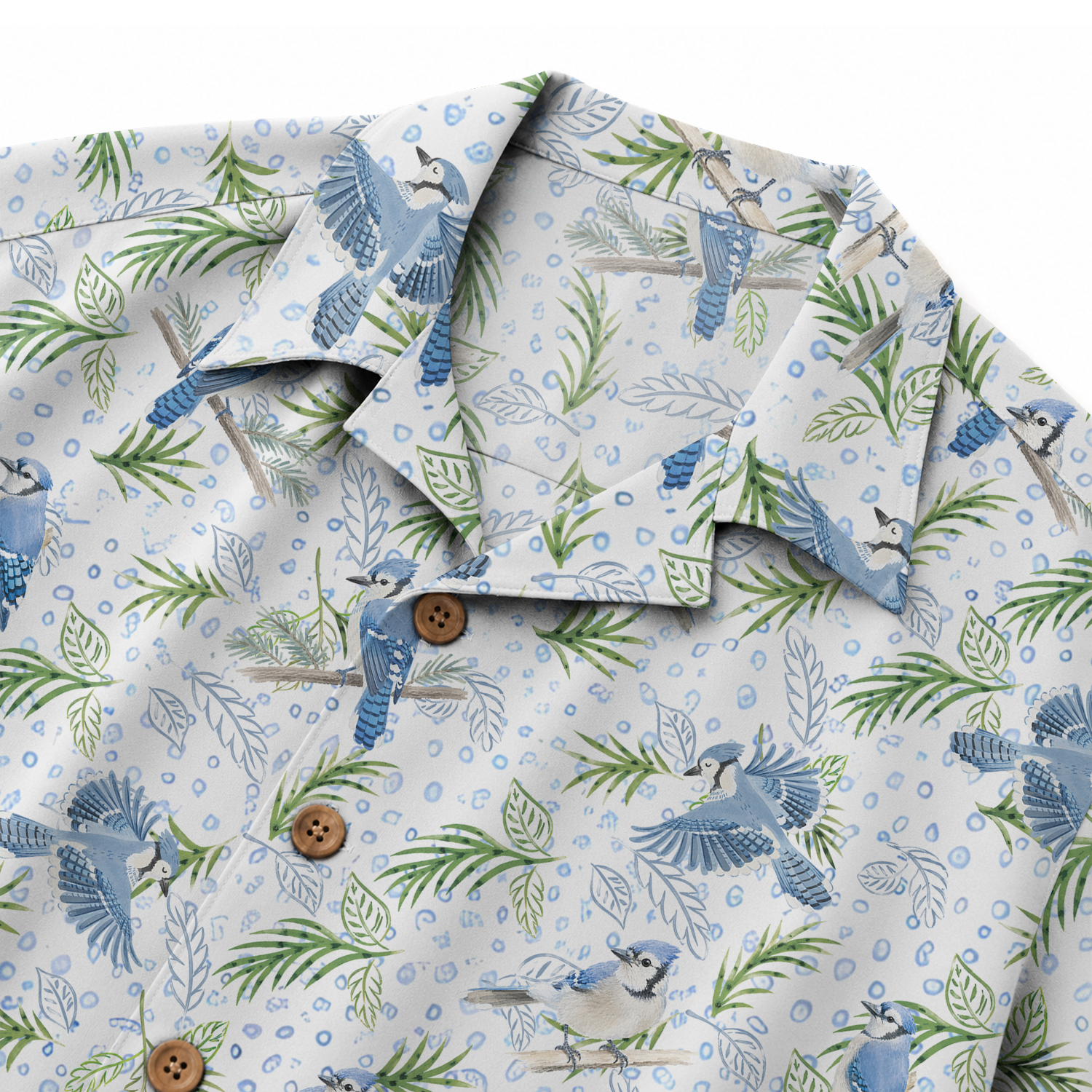 Bird Print Hawaiian Shirt for Men - Birdwatching Button-Up