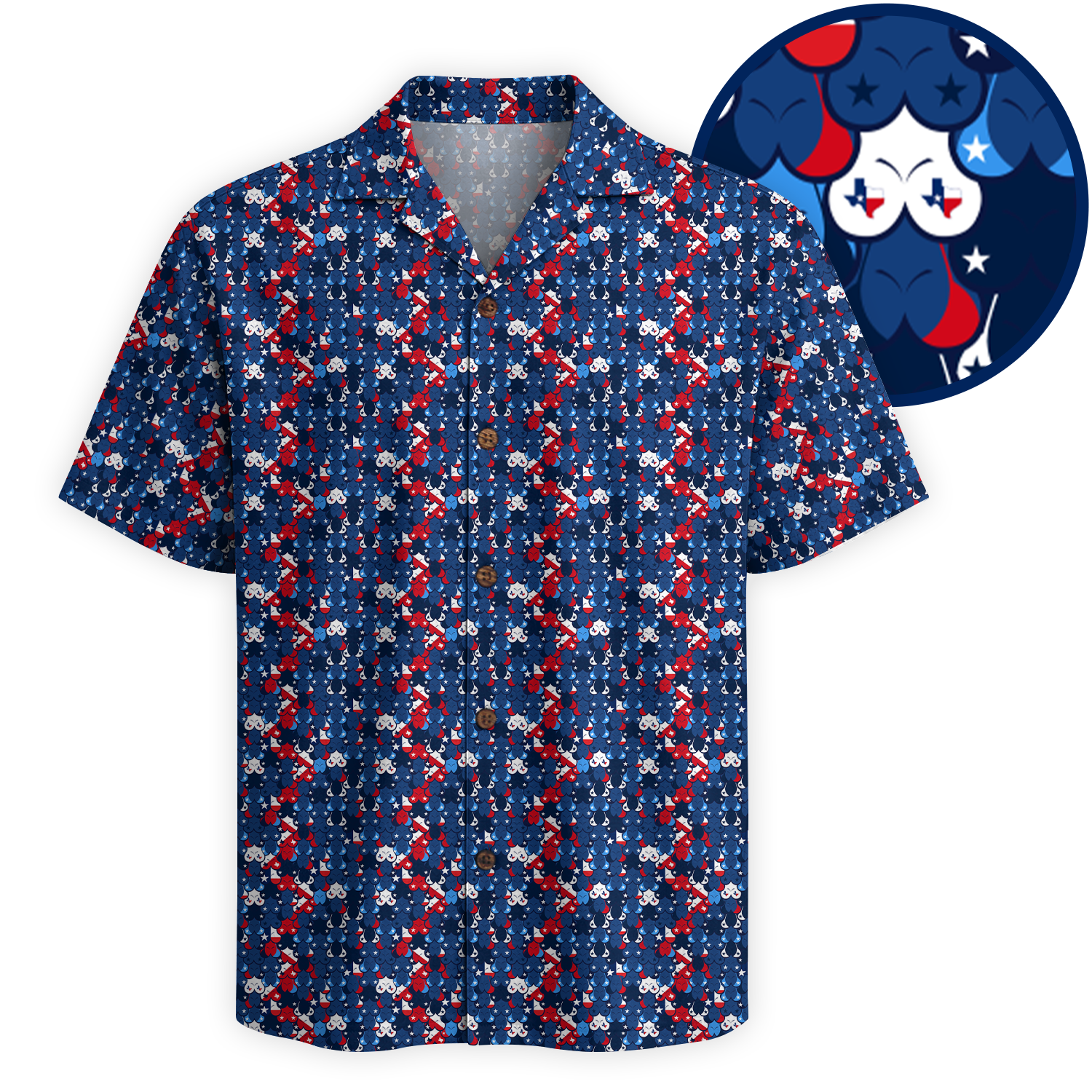 The Great Texan Melons Hawaiian Shirt - Navy Edition