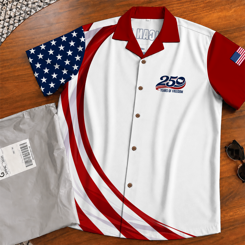 America 250 Years Of Freedom Hawaiian Shirt