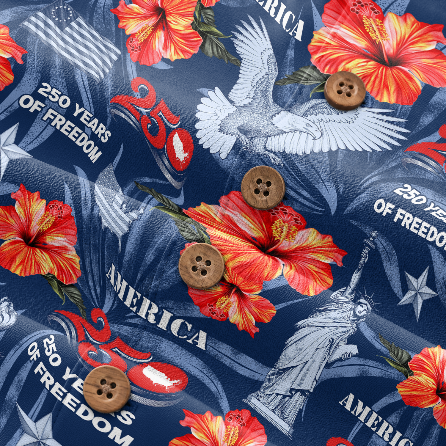 America 250 Years Of Freedom Hawaiian Shirt