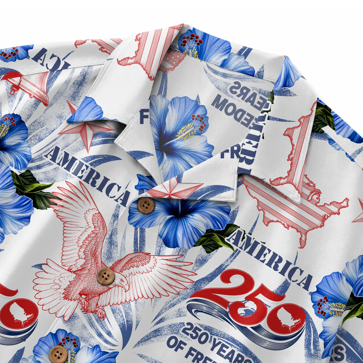 America 250 Years Of Freedom Hawaiian Shirt