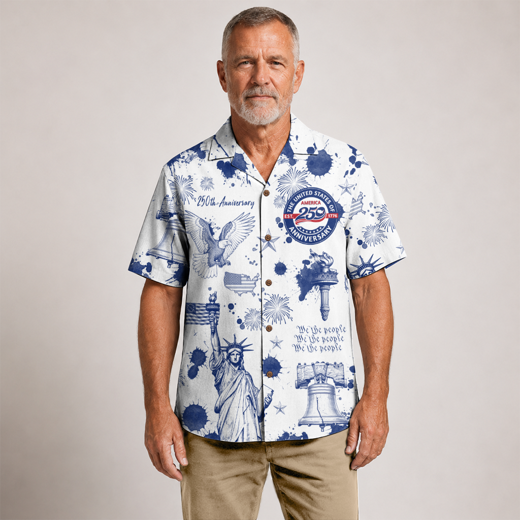 America 250 Years Of Freedom Hawaiian Shirt