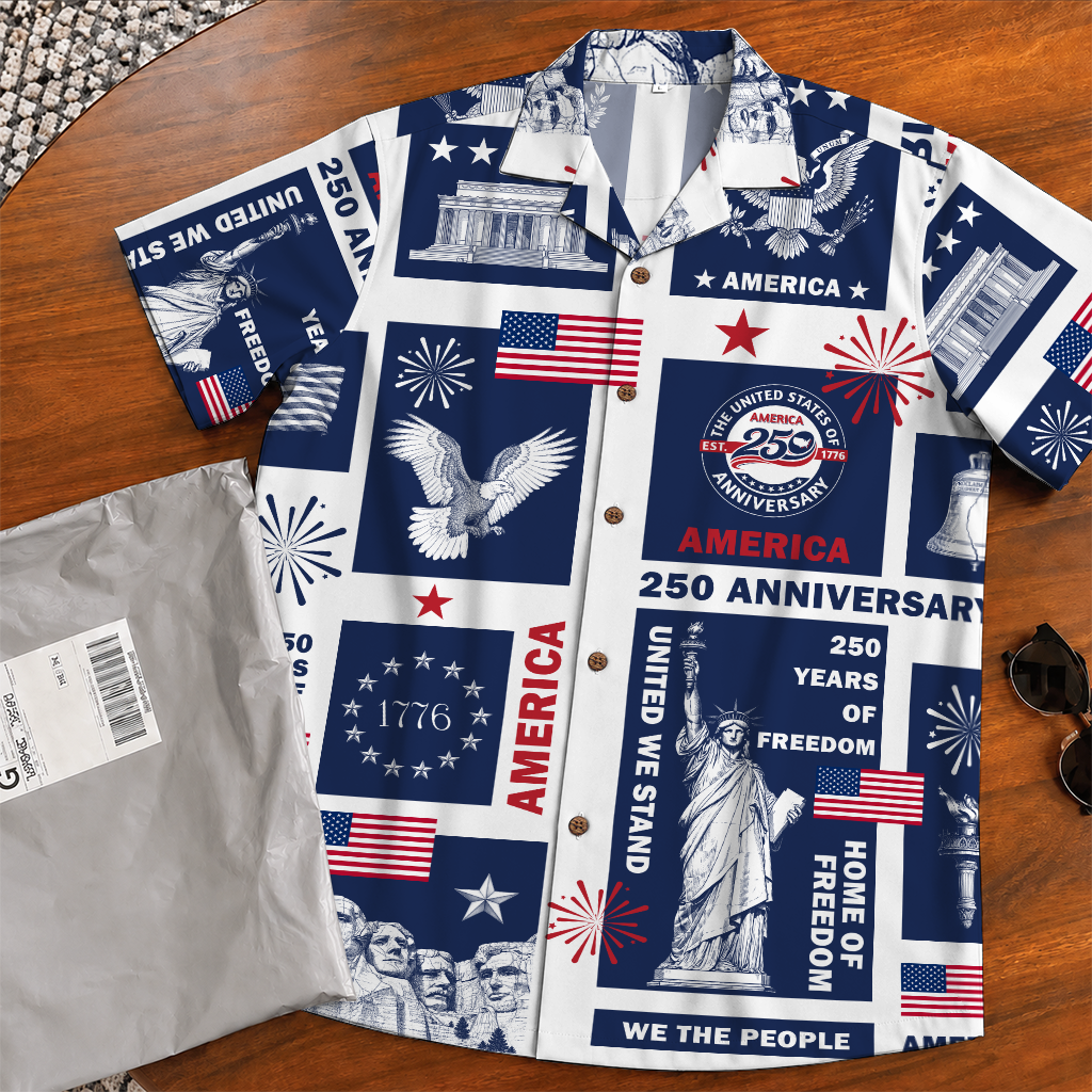 America 250 Years Of Freedom Hawaiian Shirt