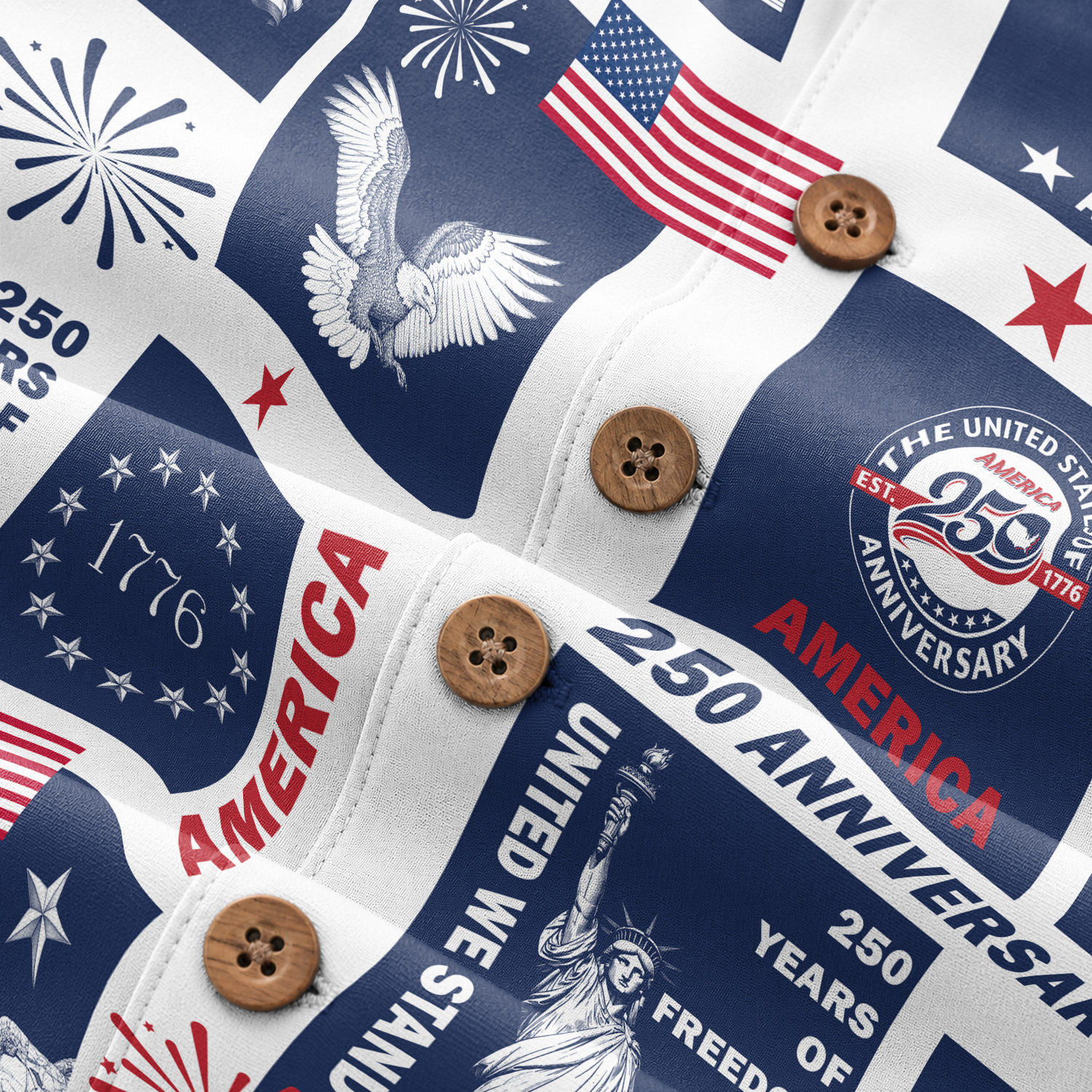 America 250 Years Of Freedom Hawaiian Shirt