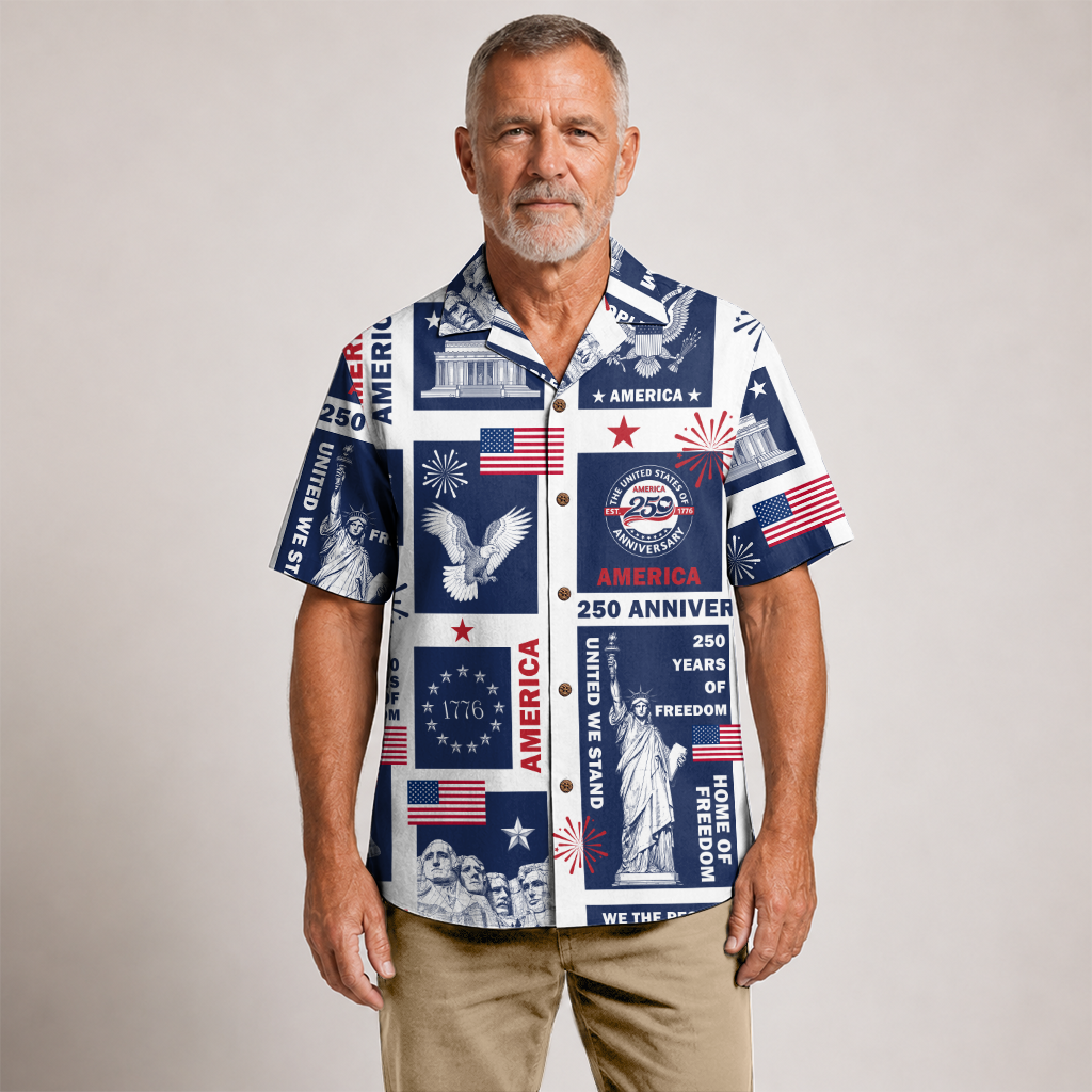 America 250 Years Of Freedom Hawaiian Shirt