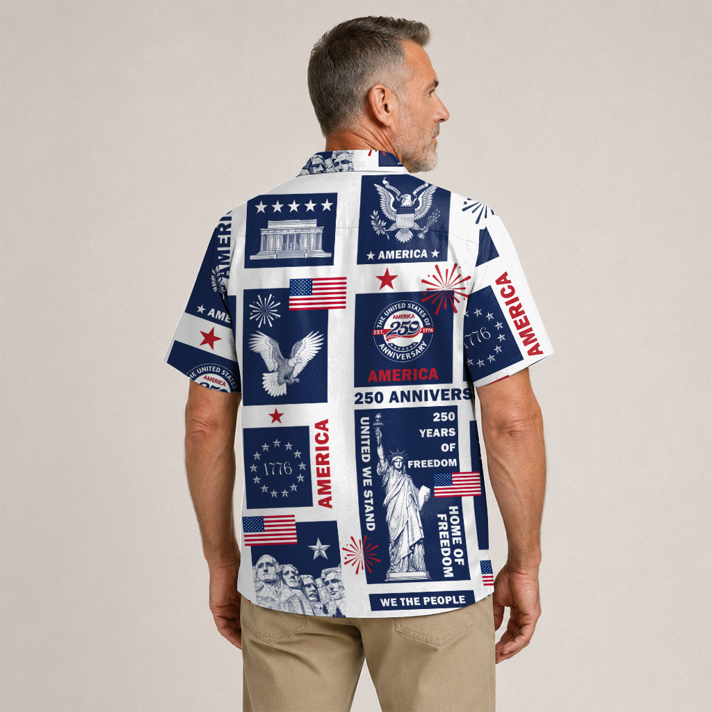 America 250 Years Of Freedom Hawaiian Shirt