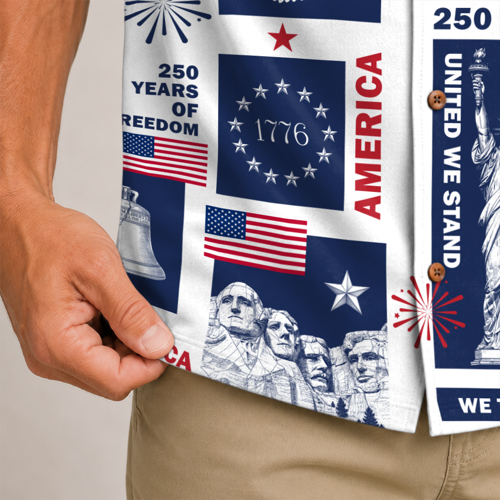 America 250 Years Of Freedom Hawaiian Shirt