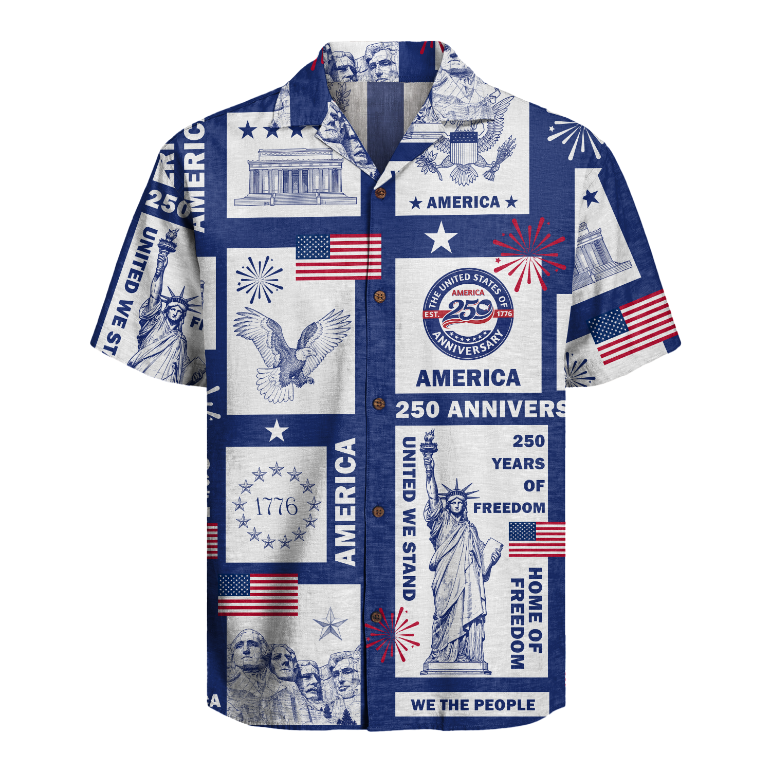 America 250 Years Of Freedom Hawaiian Shirt