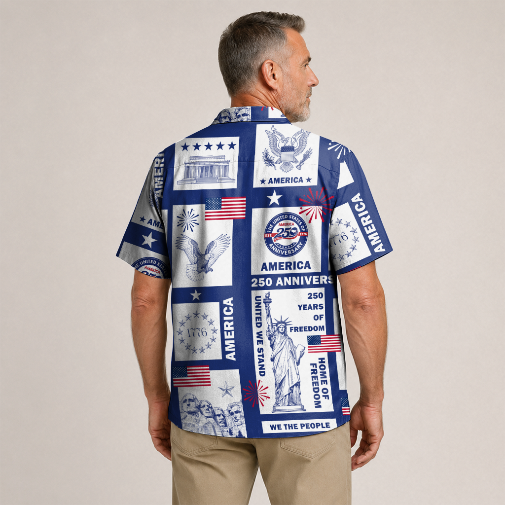 America 250 Years Of Freedom Hawaiian Shirt