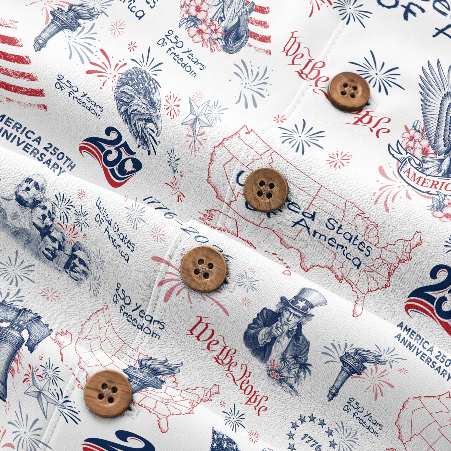 America 250 Years Of Freedom Hawaiian Shirt