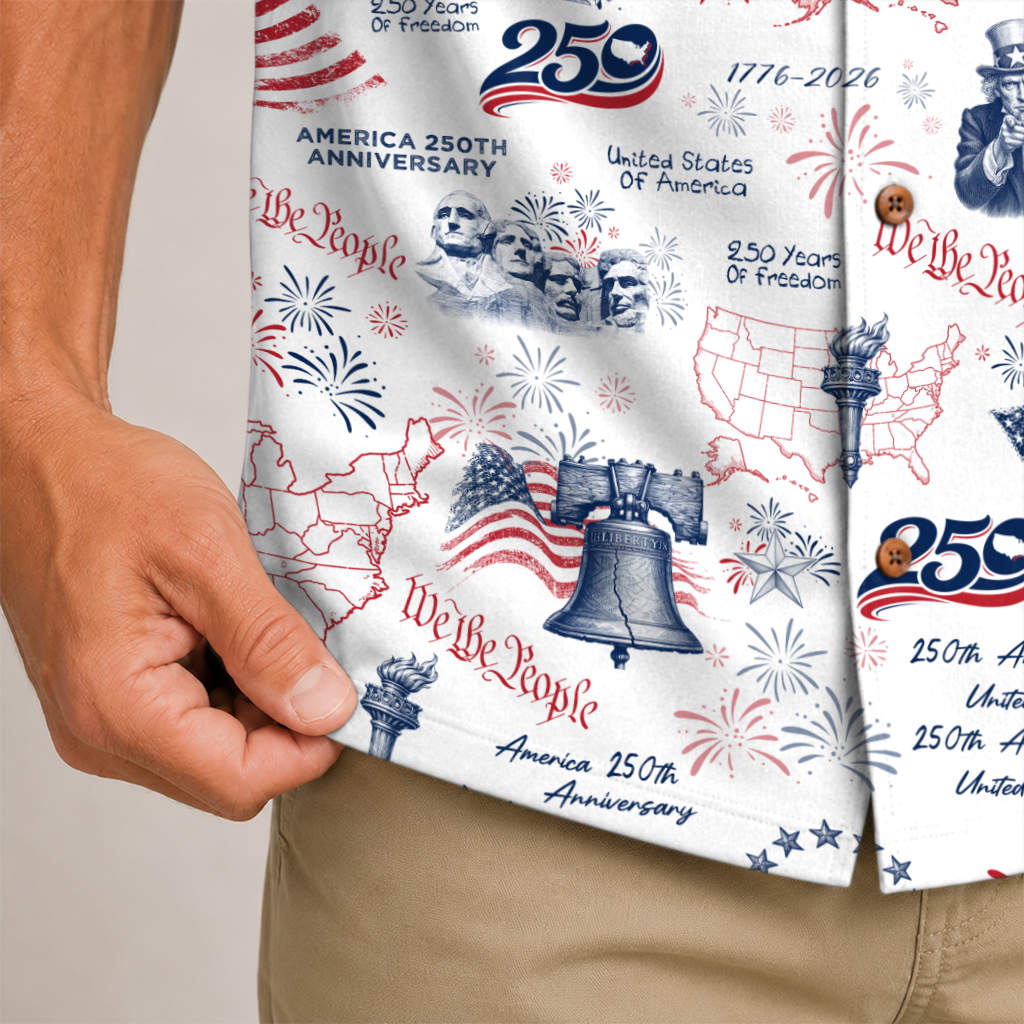 America 250 Years Of Freedom Hawaiian Shirt