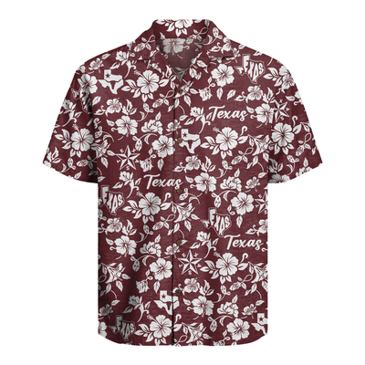 Texas Hawaiian Shirt for Men - Western Print Button-Up