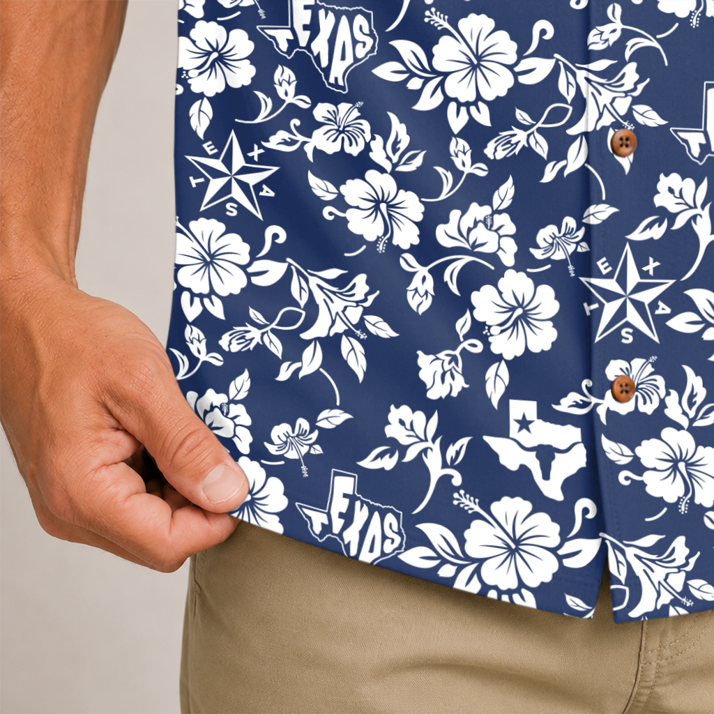 Men's Texas Hawaiian Shirt - Western Button-Up