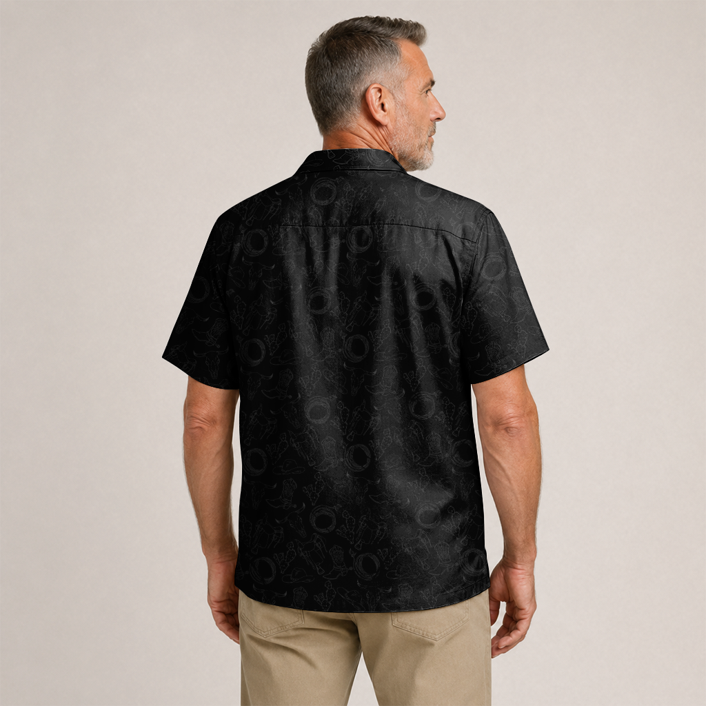 Men's Texas Hawaiian Shirt - Western Button-Up
