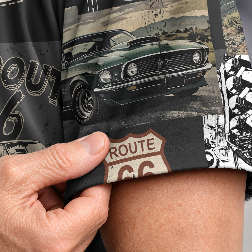 Classic Car Shirt for Men - Vintage Car Hawaiian Short Sleeve Button Down