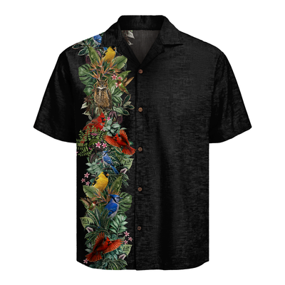 Bird Watching Summer Shirt for Men - Hawaiian Bird Button-Up