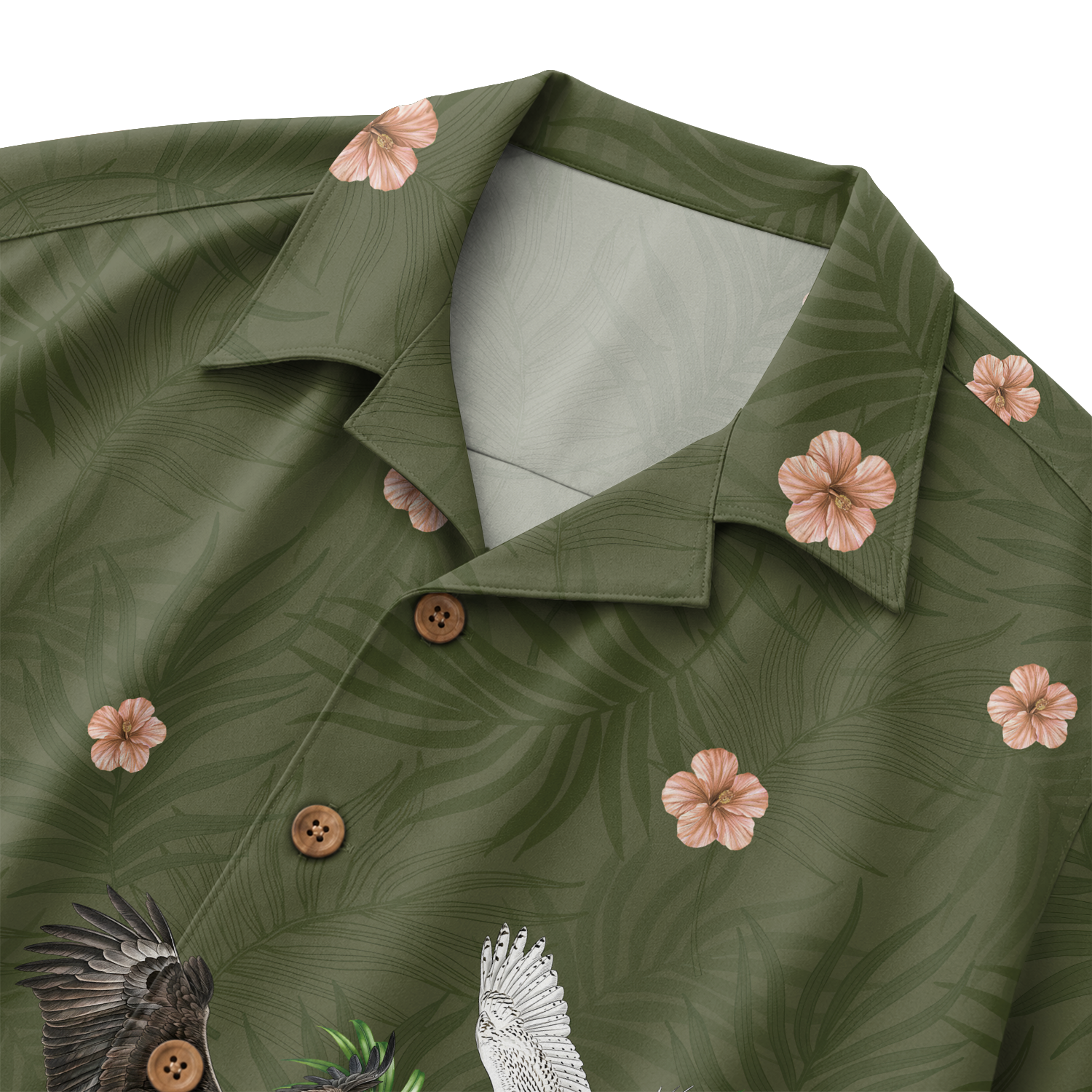 Men's Hawaiian Shirt - Bird Watching Nature Print