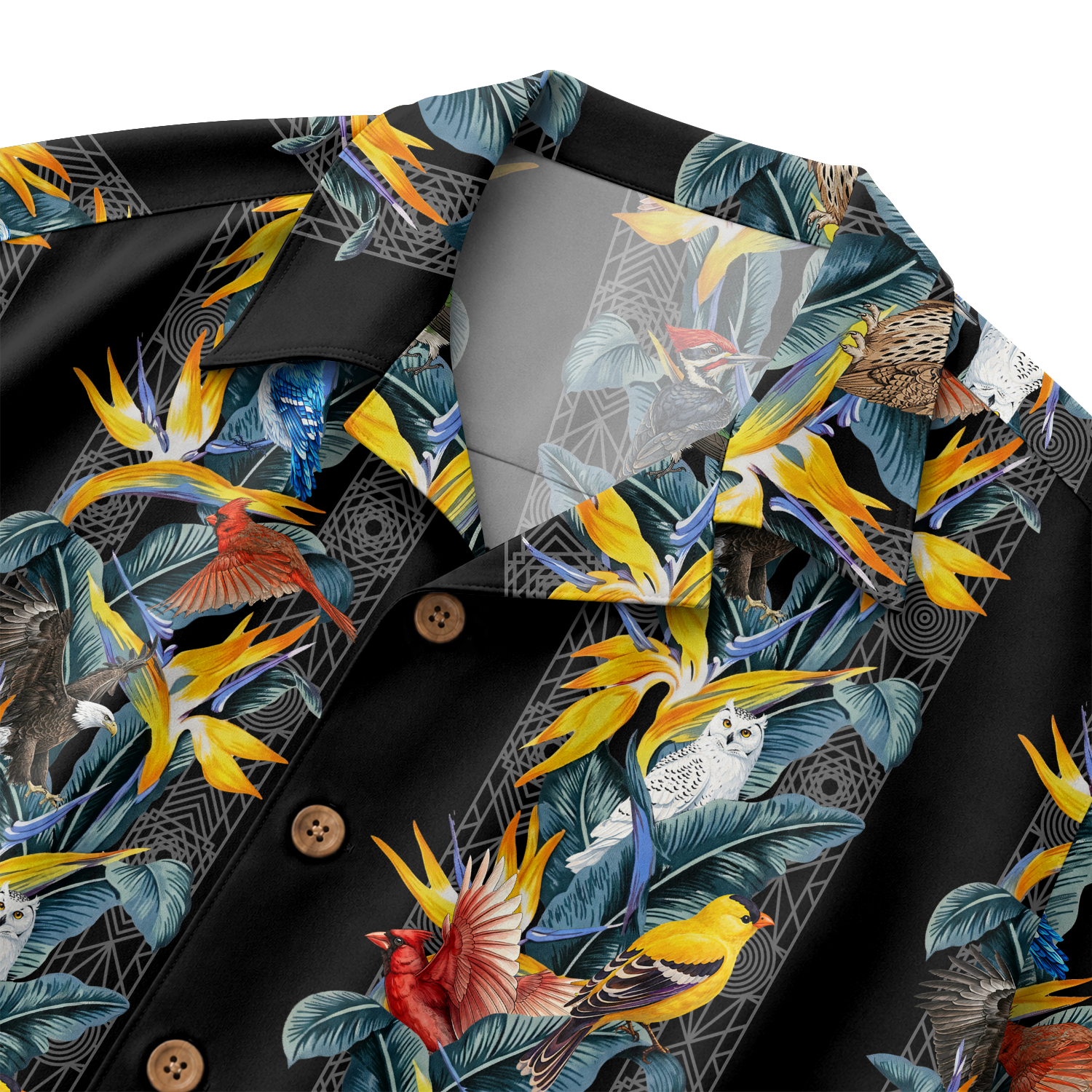Birdwatching Hawaiian Shirt for Men - All-Over Nature Print